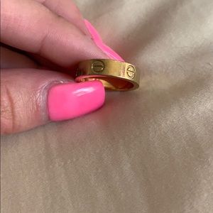 Gold love ring